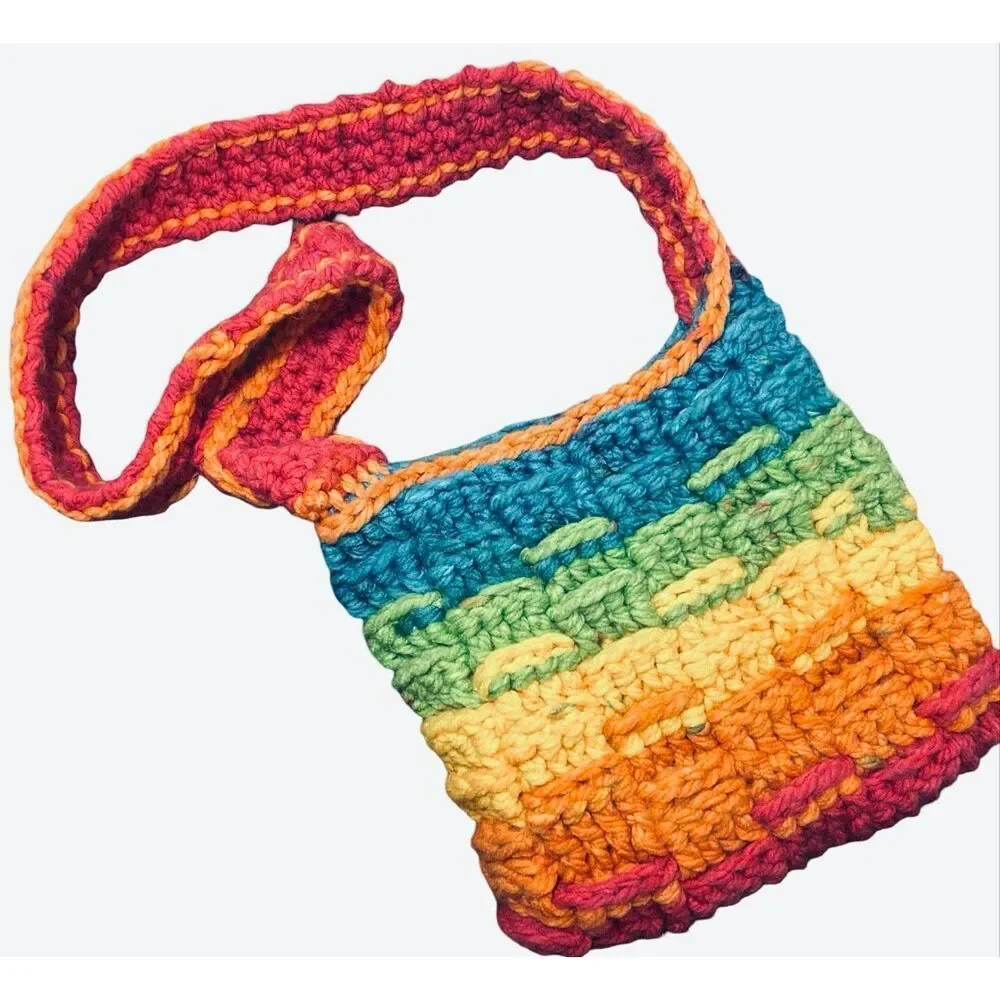 Colorful Crochet Bohemian Crossbody